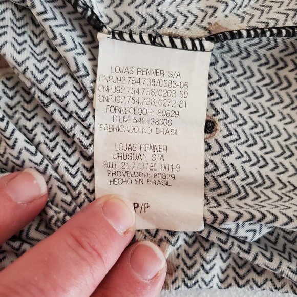 A Collection Lojas Renner Womens Fox Print Novelty Blouse Size P (US S) Keyhole - Picture 7 of 12